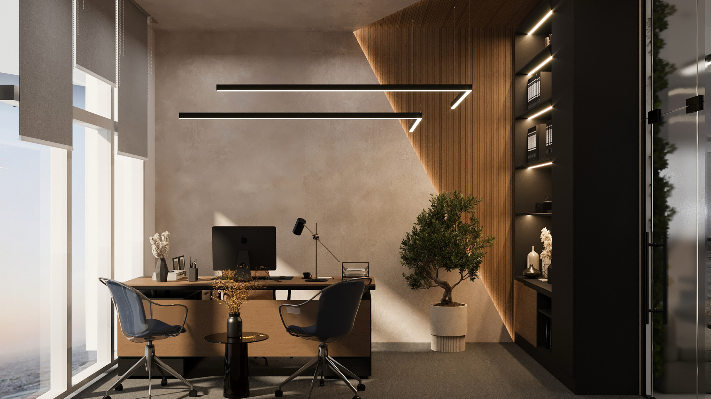 تصميم وتنفيذ مكتب اداري 